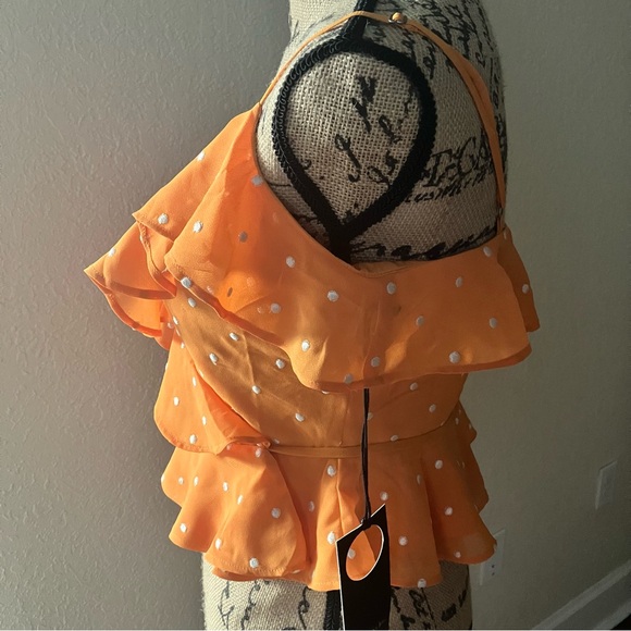 ☀️PRIVACY PLEASE 🌞 tangerine wrap top - Picture 4 of 12